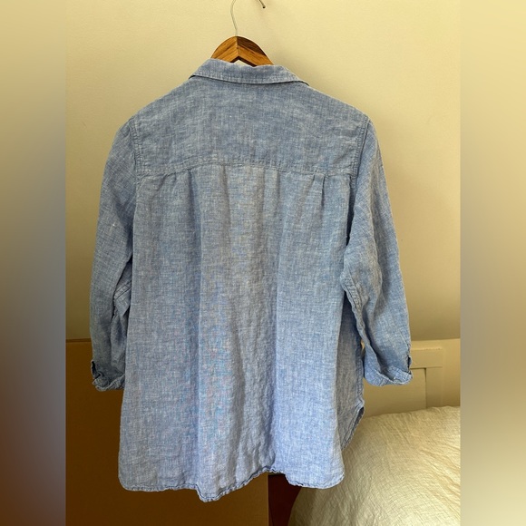 Vintage L.L. Bean Linen Button Front Shirt - Picture 4 of 4